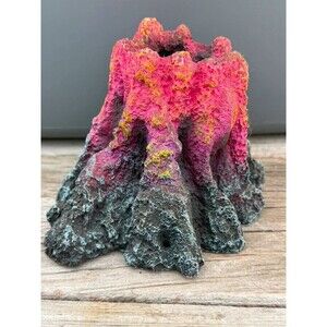 Resin Pink Volcano Fish Tank Decor